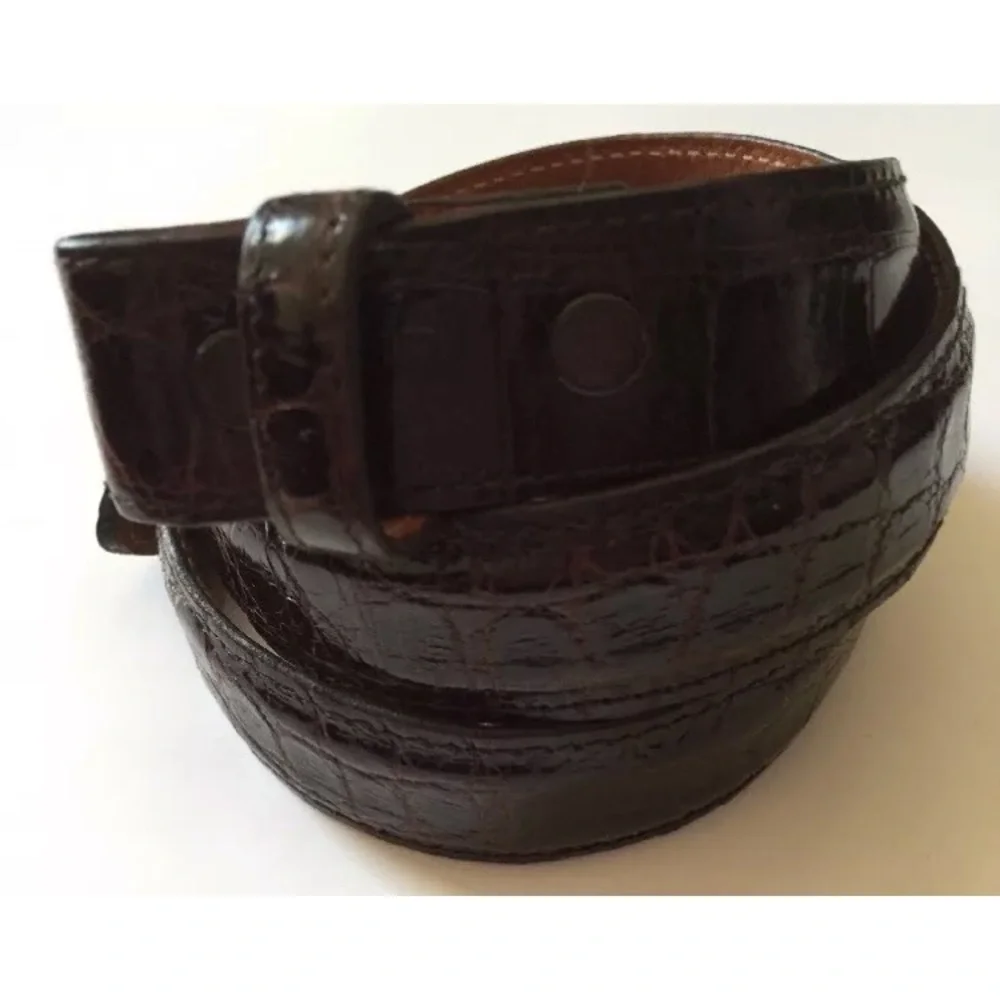 Brooks Brothers authentic alligator leather belt strap